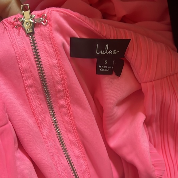 NWOT Vivid Imagination Neon Pink Cutout Maxi Dress - Picture 6 of 6